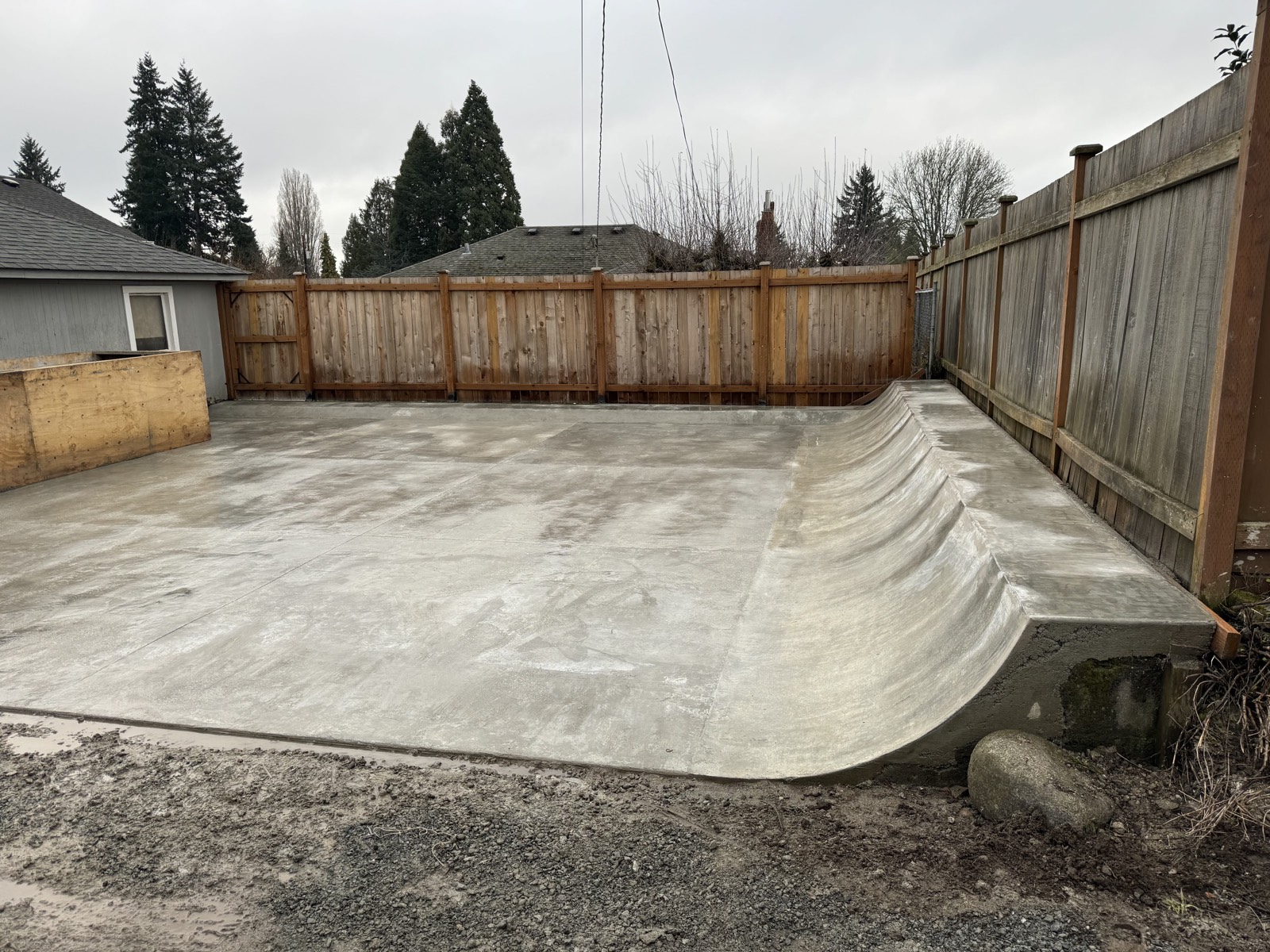 Custom concrete half pipe