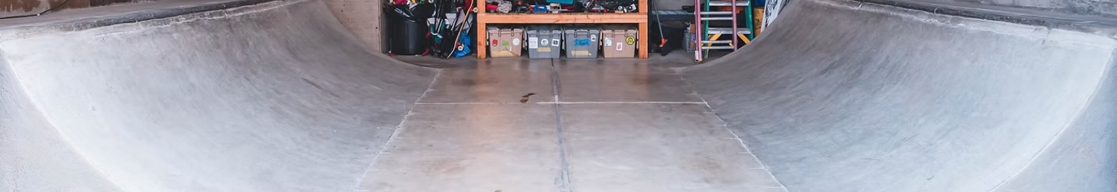 Custom concrete skate ramp by Portal
